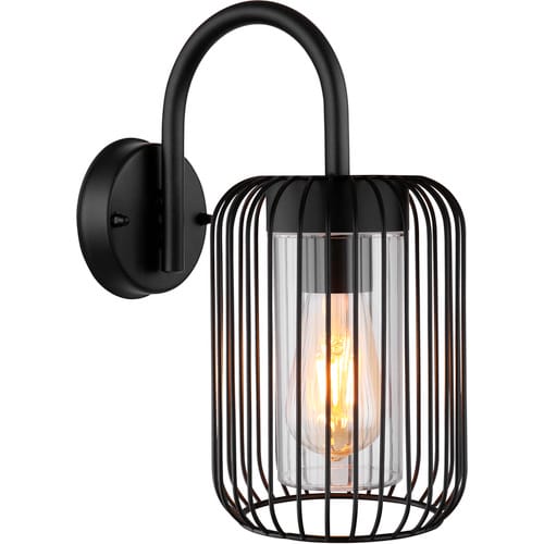Globo Außenleuchte 1-flammig Schwarz matt 160 x 325 mm
