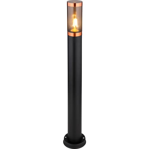 Globo Außenleuchte Boston 1-flammig Schwarz Rauchfarben 127 x 800 mm
