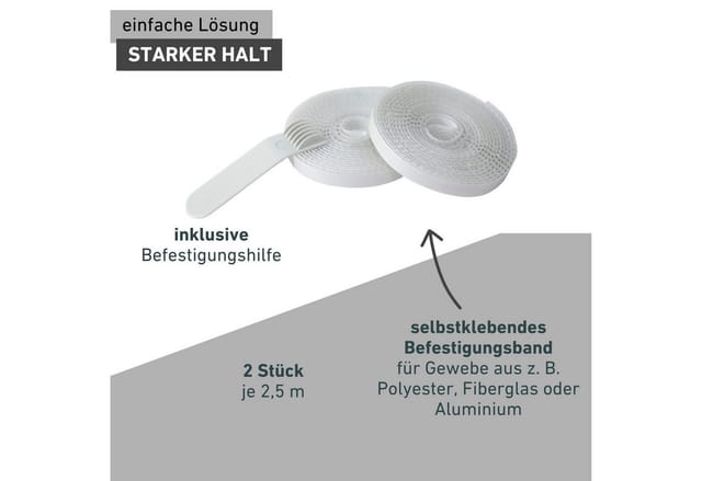 Windhager Befestigungsband für Fliegengitter 2 m x 2,5 m
