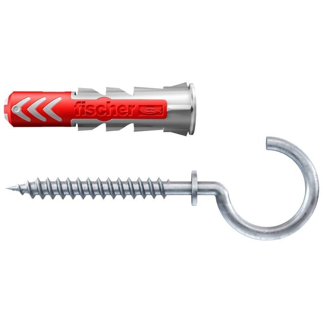 Fischer Dübel DuoPower Ø 8 mm x 40 mm RH K 4 Stück mit Rundhaken