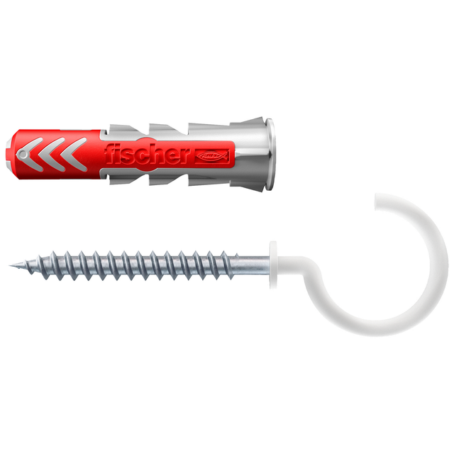 Fischer Dübel DuoPower Ø 6 mm x 30 mm RH N K 6 Stück mit Rundhaken