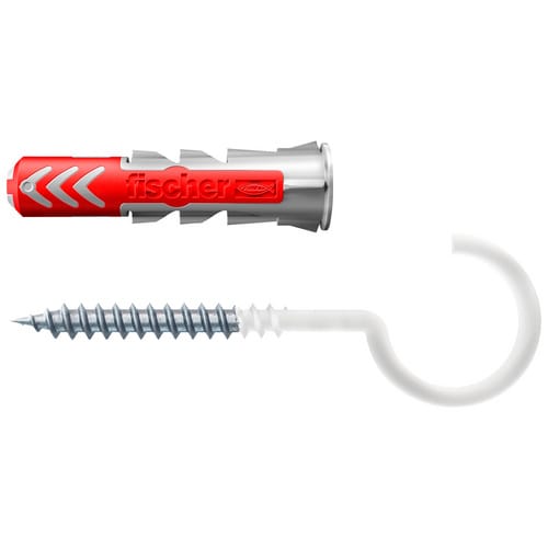 Fischer Dübel DuoPower Ø 10 mm x 50 mm RH G N K 2 Stück mit großem Rundhaken