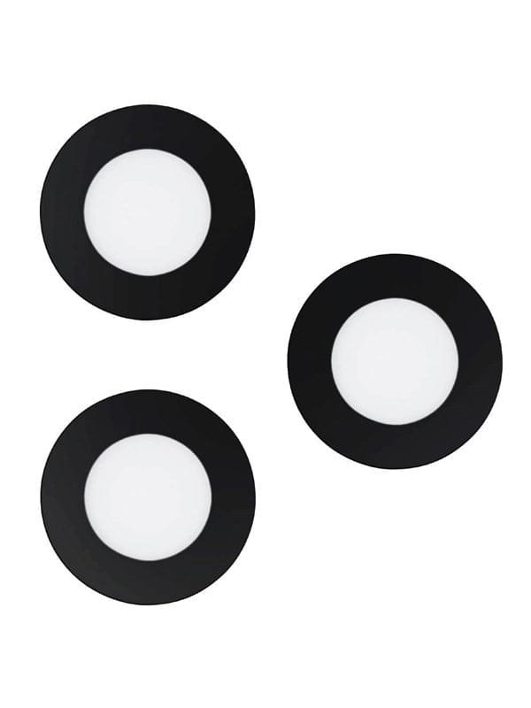 Eglo LED-Einbauleuchte Fueva-Z 3er Set Schwarz Tunable White und RGB