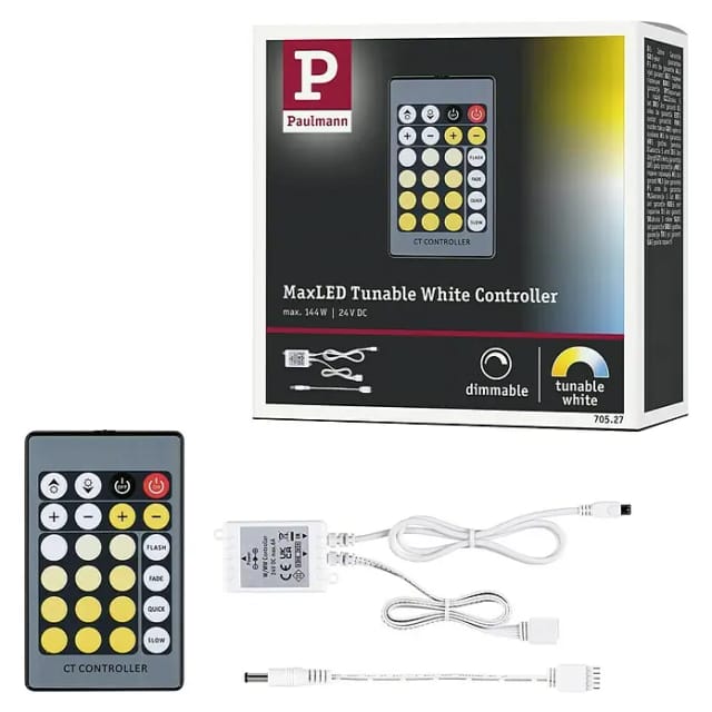 Paulmann Controller MaxLED Tunable Weiß inkl. IT-Remote DC 24V 144W