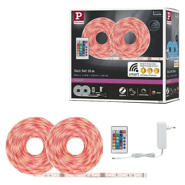 Paulmann LED-Strip RGBW SimpLED Komplettset Smart Home Zigbee 1 m