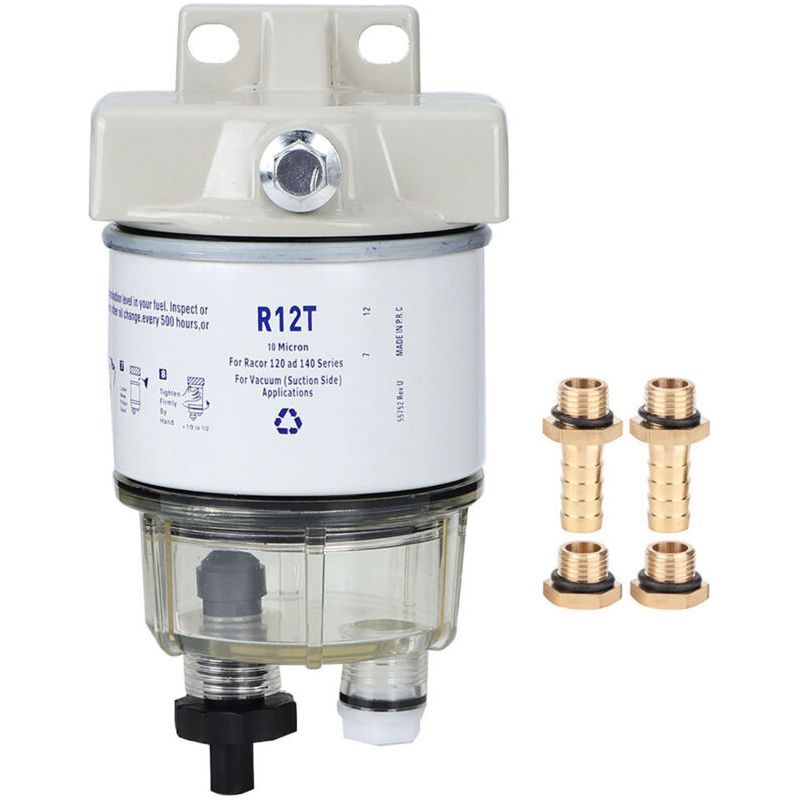 Sjlerst – 10-mikron-wasserabscheider-kraftstofffilter – Durchflussrate 30 Gph – Für Schiffs- Und Industrieanwendungen – Einfacher Austausch