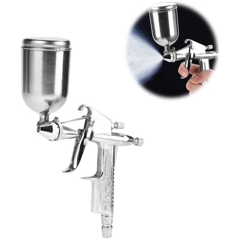 Sjlerst Professionelles Hochdruck-farbspritzpistolen-set, Druckluft-farbspritzpistole, Schwerkraft-farbspritzpistole, 125 Ml 0,5 Mm Düse