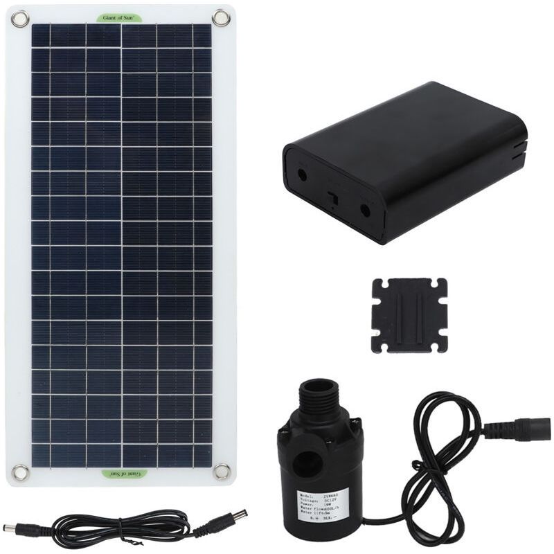Sjlerst – 30-w-solarwasserpumpe – 800 L/h Fördermenge – Polykristallines Siliziumpanel – Für Die Bewässerung Von Gewächshäusern Und Wohnmobilen