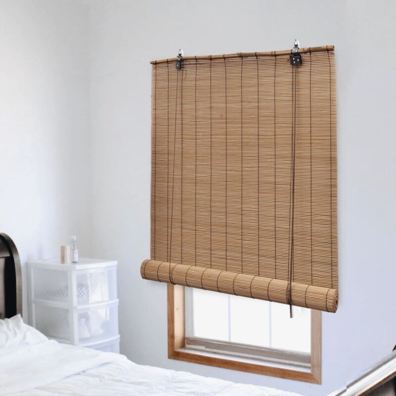 Einfach Zu Montierende Bambusrollos Für Innenfenster, 150 X 160 Cm, Braun, Rollos Für Den Innen- Und Außenbereich/terrasse.