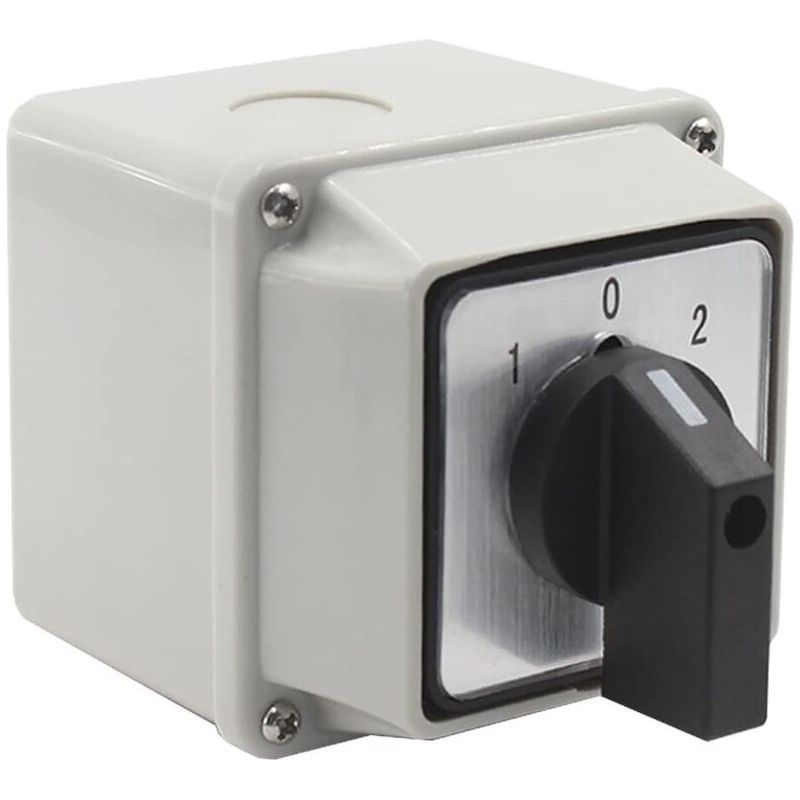 Aougo – Wasserdichter Universal-umschalter Ip65 – 380 V, 20 A – Drehnockenschalter Für Den Anlauf Von Asynchronmotoren – Lw26-20