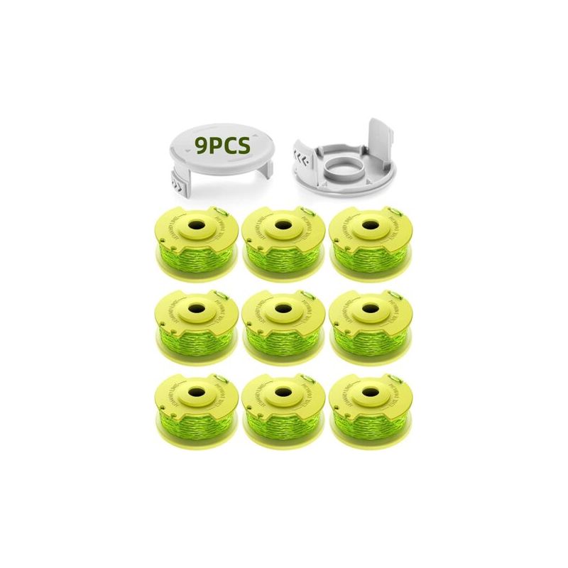 11er-packung Aktualisierte Modellspulen-trimmerfaden, Geeignet Für Ryobi One +18v, 24v, 40v Trimmer, Ø2,0mm Und 3,5m Länge Ac14rl3a Trimmer-ersatzteile (9 Spulen, 2 Abdeckungen)