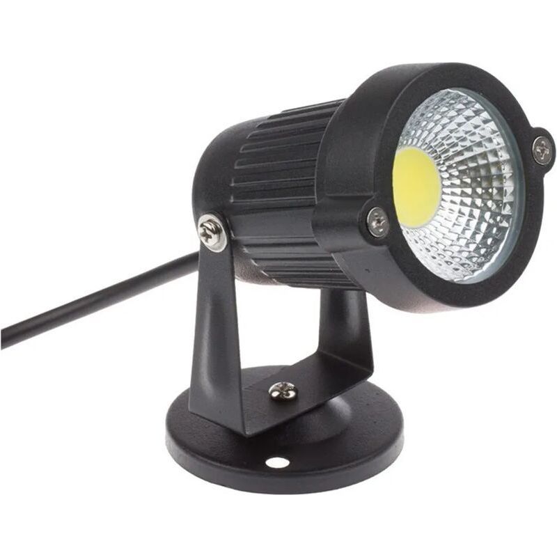 1 Stück 5w 220v Cob-led-strahler, Verstellbarer Gartenstrahler, Außenbeleuchtung Für Garten Und Terrasse, 4000k, Warmweiß