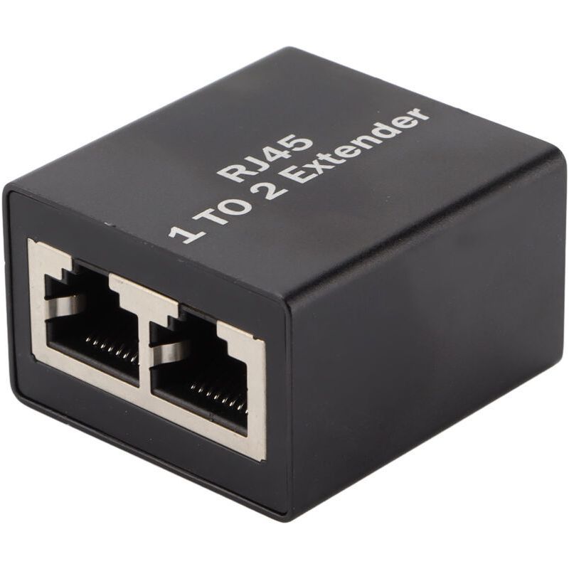 Sjlerst Ethernet-splitter Rj45 Netzwerkanschluss Adapter Ethernet-buchse Verlängerungssplitter Eins-zu-zwei-splitter