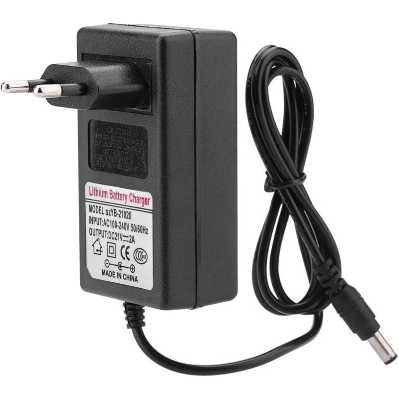 Sjlerst – 21v 2a Lithium-ionen-akku-netzteil – Wechselstrom 100–240v – Überhitzungs- Und Kurzschlussschutz – Led-anzeige