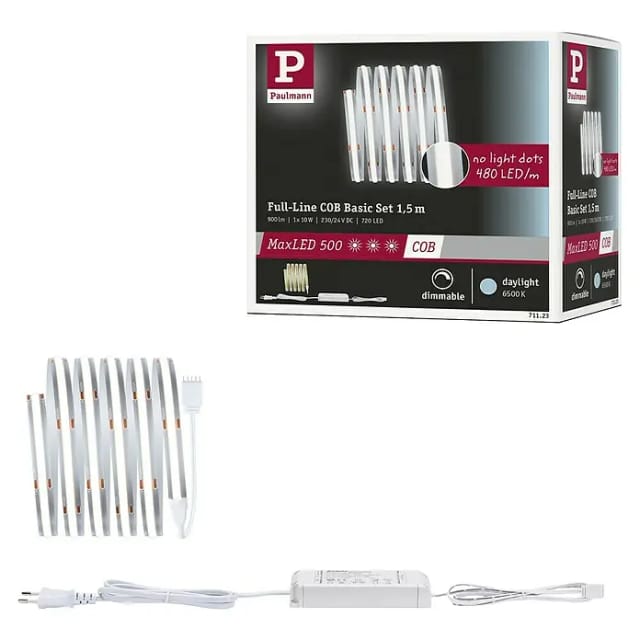 Paulmann LED-Strip Full-Line MaxLED 500 COB Basisset 10W 600lm/m 6500K 25V