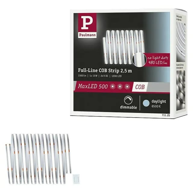 Paulmann LED-Strip Full-Line MaxLED 500 COB Einzelstripe 15W 600lm 6500K