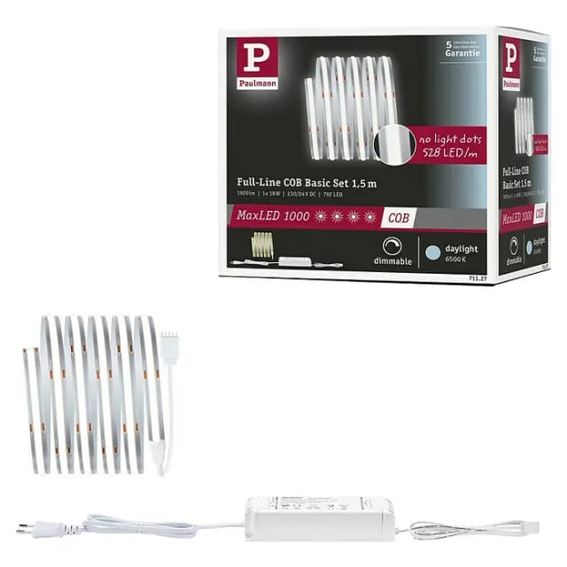 Paulmann LED-Strip Full-Line MaxLED 1000 COB Basisset 18W 1280lm 6500K 40V