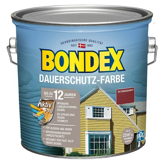 Bondex Dauerschutz-Farbe Schwedenrot seidenglänzend 2,5,