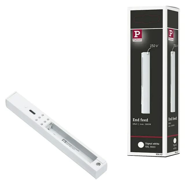 Paulmann Einspeisung-Ende URail 16,1 cm x 1,8 cm Signalweiß