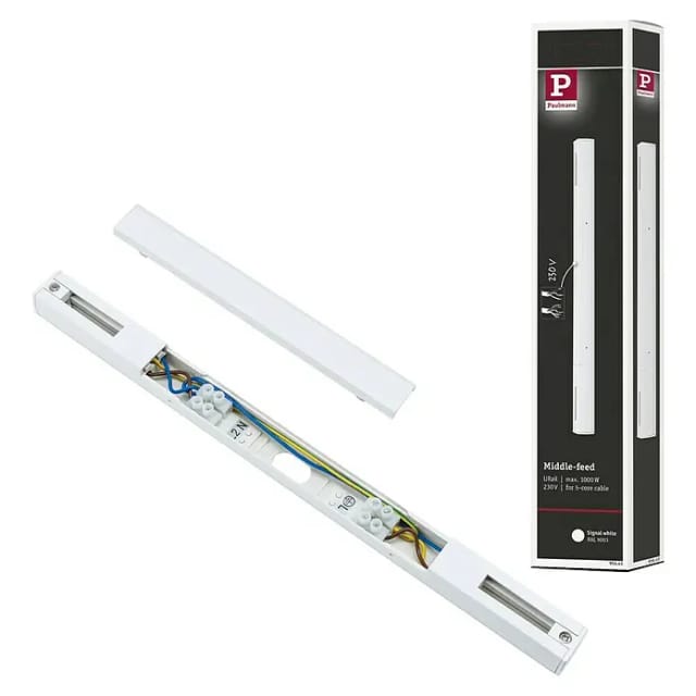 Paulmann Einspeisung-Mitte URail 30,4 cm x 1,8 cm Signalweiß