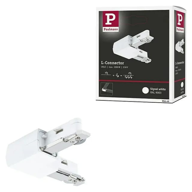 Paulmann Verbinder L-Stück URail 6,2 cm x 6,2 cm Signalweiß