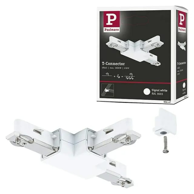 Paulmann Verbinder T-Stück URail 10,4 cm x 6,2 cm Signalweiß