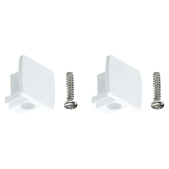 Paulmann Endkappe URail für 1,3 cm x 2,1 cm Signalweiß 2er Pack