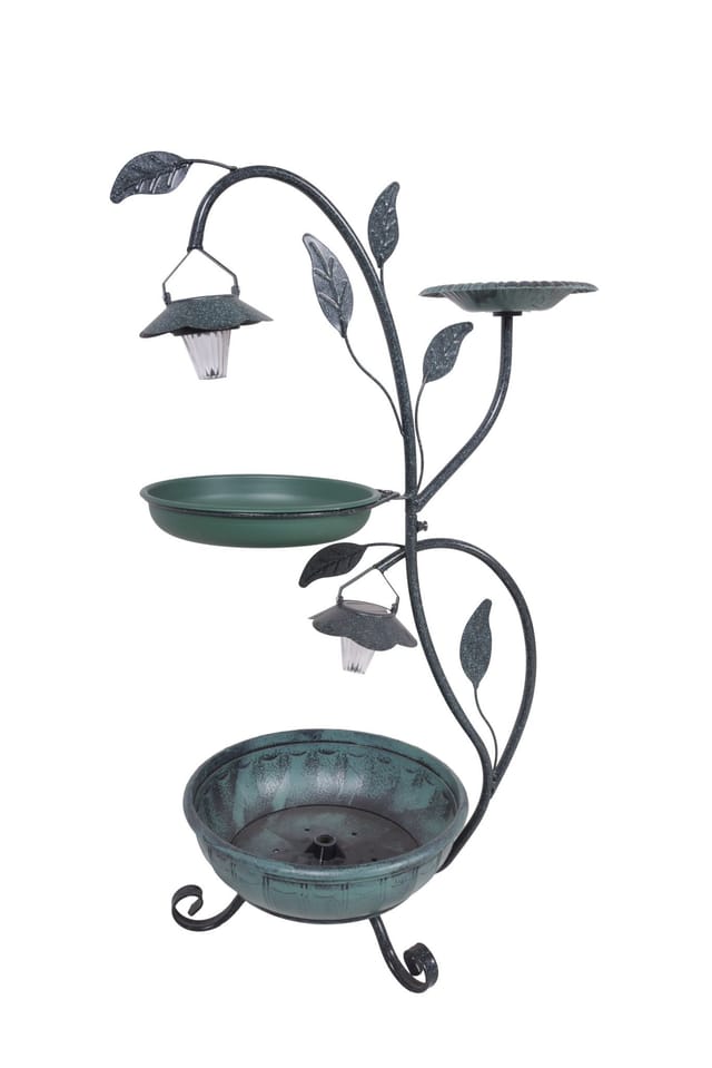 Garden Pleasure Pflanzständer mit Solar-Beleuchtung 78 cm x 45 cm x 31 cm Grün