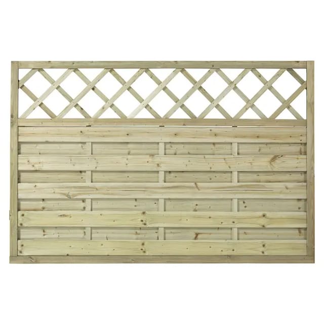 Plus Holz Vorgartenzaun Bergen m. Gitter Nadelholz druckimprägniert 180 x 120 cm