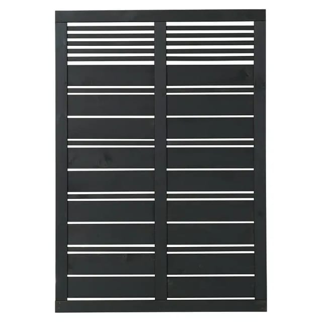 Plus Holz Sichtschutzzaun Silence Nadelholz Schwarz 120 cm x 170 cm