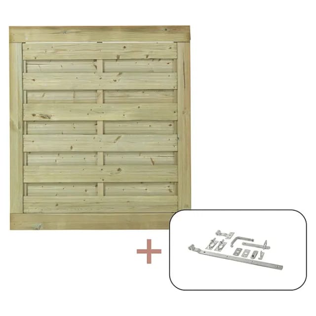 Plus Holz Einzeltor Newline Nadelholz druckimprägniert 100 cm x 110 cm