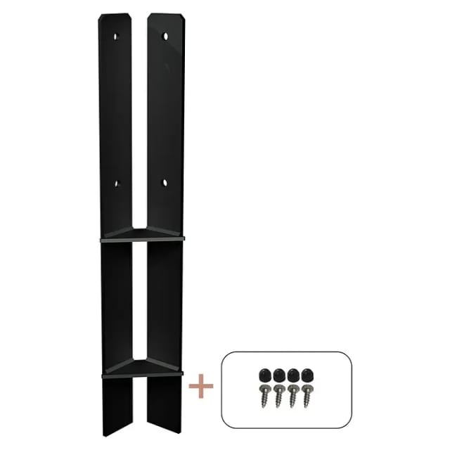 Plus Holz Pfostenträger Schwarz 400 mm für 9 x 9 cm Pfosten