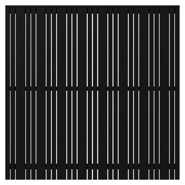 Plus Holz Sichtschutzzaun Tangent Nadelholz Schwarz 180 cm x 180 cm