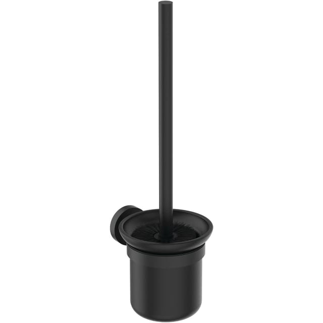 Ideal Standard WC-Bürstengarnitur IOM Wandhängend Schwarzes Glas