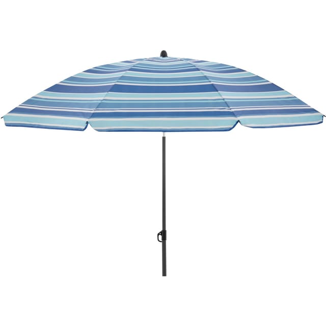 Derby Balkonschirm COMO Ø 165 cm Blau-Mix mit Knickfunktion