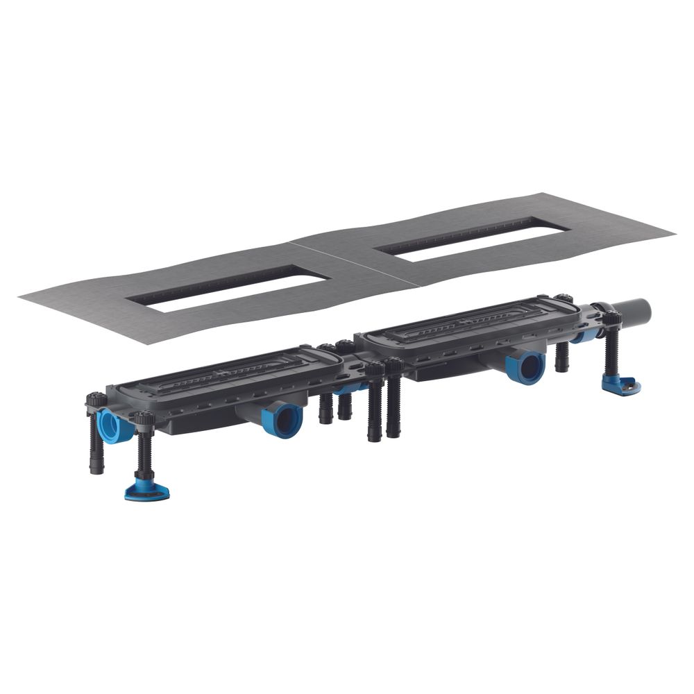 Dallmer Ablaufgehäuse Dallflex 2.0 Duo Plan, 2 Abläufe Dn 40, Pp, 570055