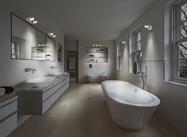 Ledvance Badezimmerleuchte Sun@Home Smart+ Badezimmer Silber Ø 11 cm