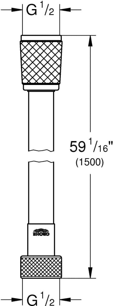Grohe Brauseschlauch Knickfest 150 cm Chrom