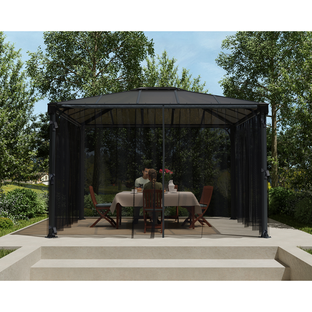 Palram - Canopia Insektenschutznetz für Pavillons 4,3 m x 4,3 m Grau