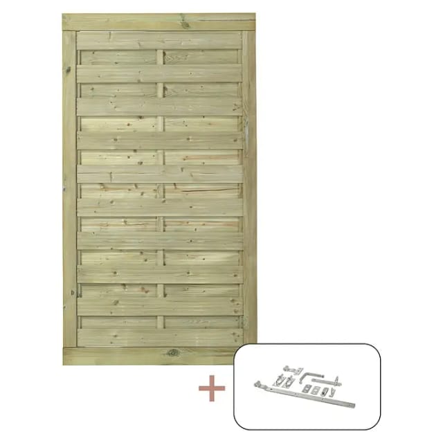 Plus Holz Einzeltor Newline Nadelholz druckimprägniert 100 cm x 180 cm