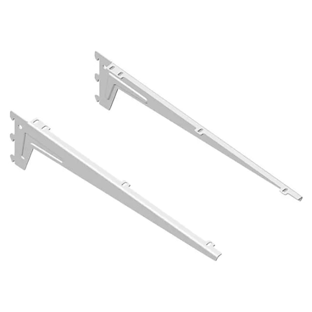Einloch-Winkelträger Weiß 48 cm 2 Stück