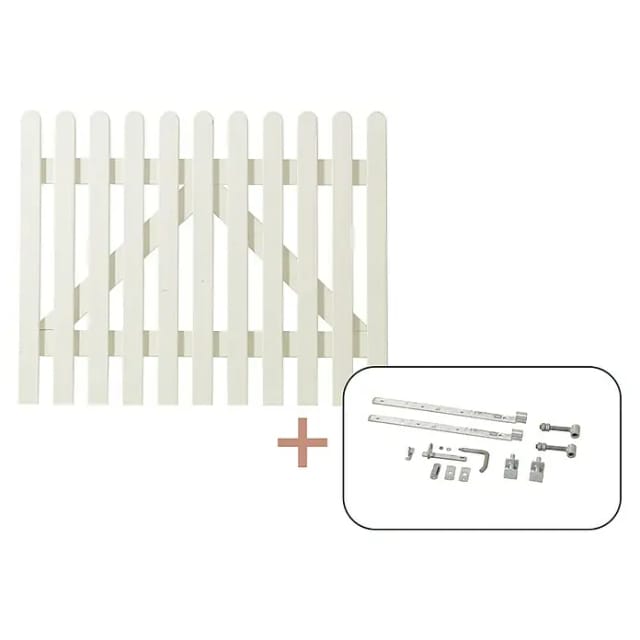 Plus Holz Einzeltor Retro Nadelholz Weiß 100 cm x 80 cm
