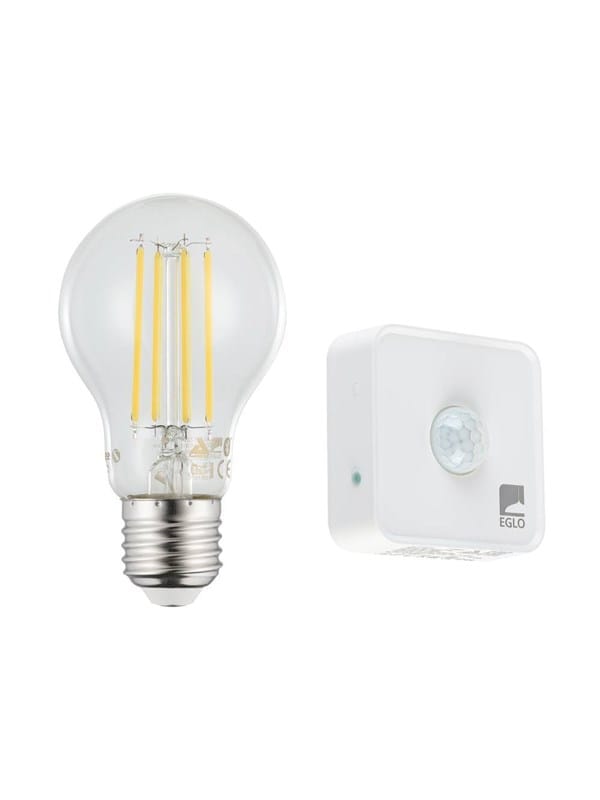 Eglo LED Leuchtmittel A60 Neutralweiß Set 1 Stk. E27 und Sensor 6 Filament