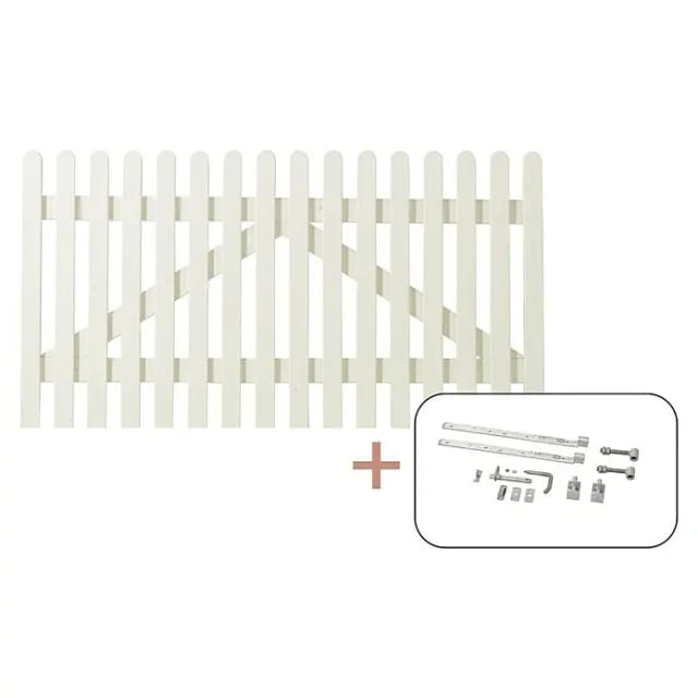 Plus Holz Einzeltor Retro Nadelholz Weiß 150 cm x 80 cm