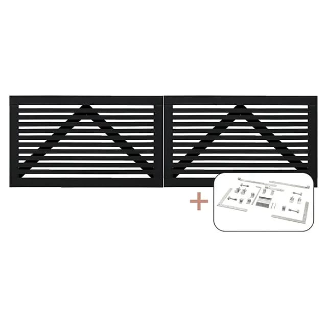Plus Holz Doppeltor Tokyo Nadelholz Schwarz 300 cm x 90 cm