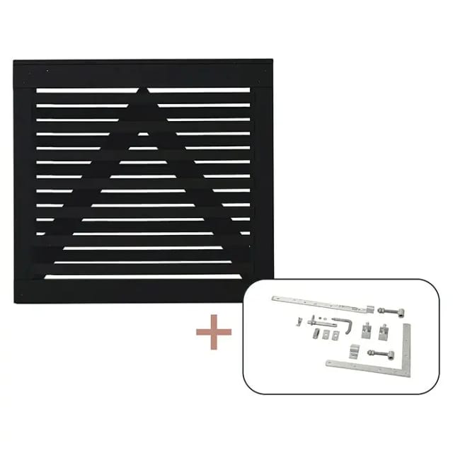 Plus Holz Einzeltor Osaka Nadelholz Schwarz 100 cm x 93 cm