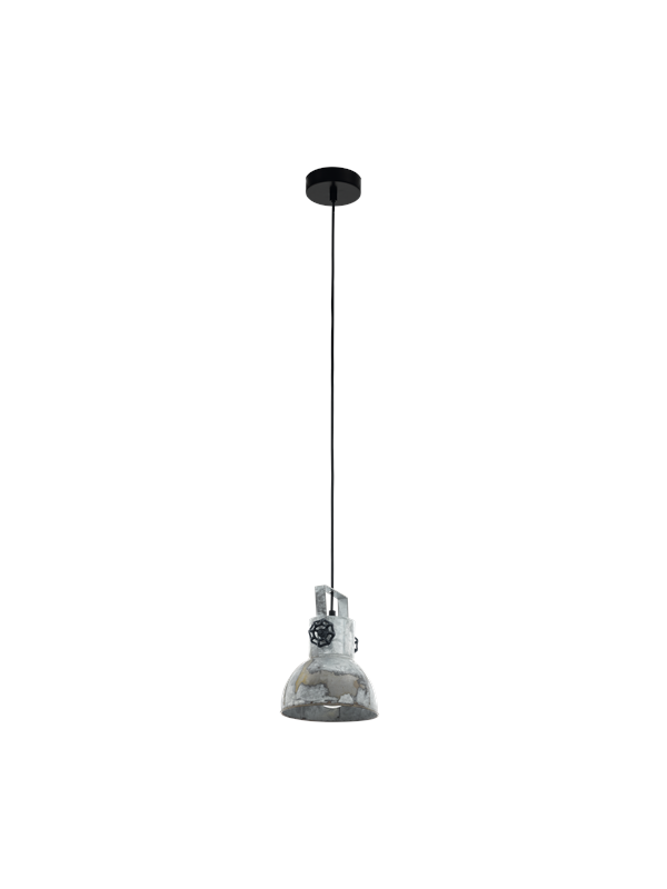 Eglo Hängeleuchte Barnstaple 1-flammig Schwarz Used Look Zink E27 40W
