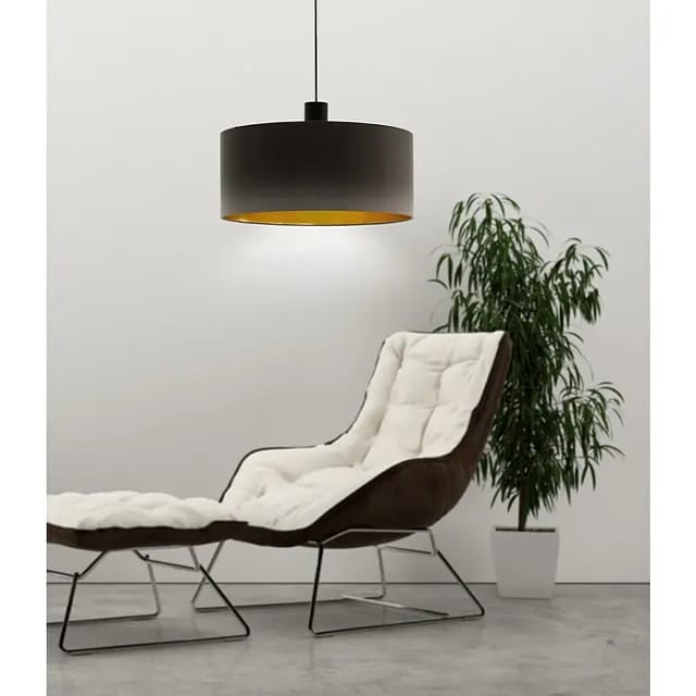 Eglo Hängeleuchte Concessa 1 Ø530mm 1-flammig Dunkelbraun-Cappuccino-Gold