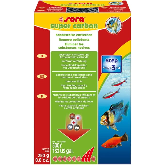 Sera Teich-Wasseraufbereiter Super Carbon 250 g