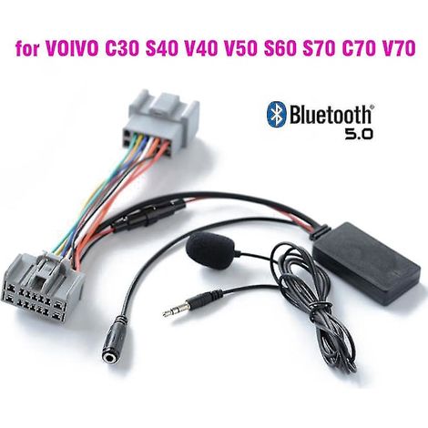 Bluetooth 5.0 Aux-eingangsadapter Für Freisprechanrufe Mit Mikrofon Für Volvo C30 S40 V40 V50 S60 S70 C70 V70 Xc70 S80 Xc90